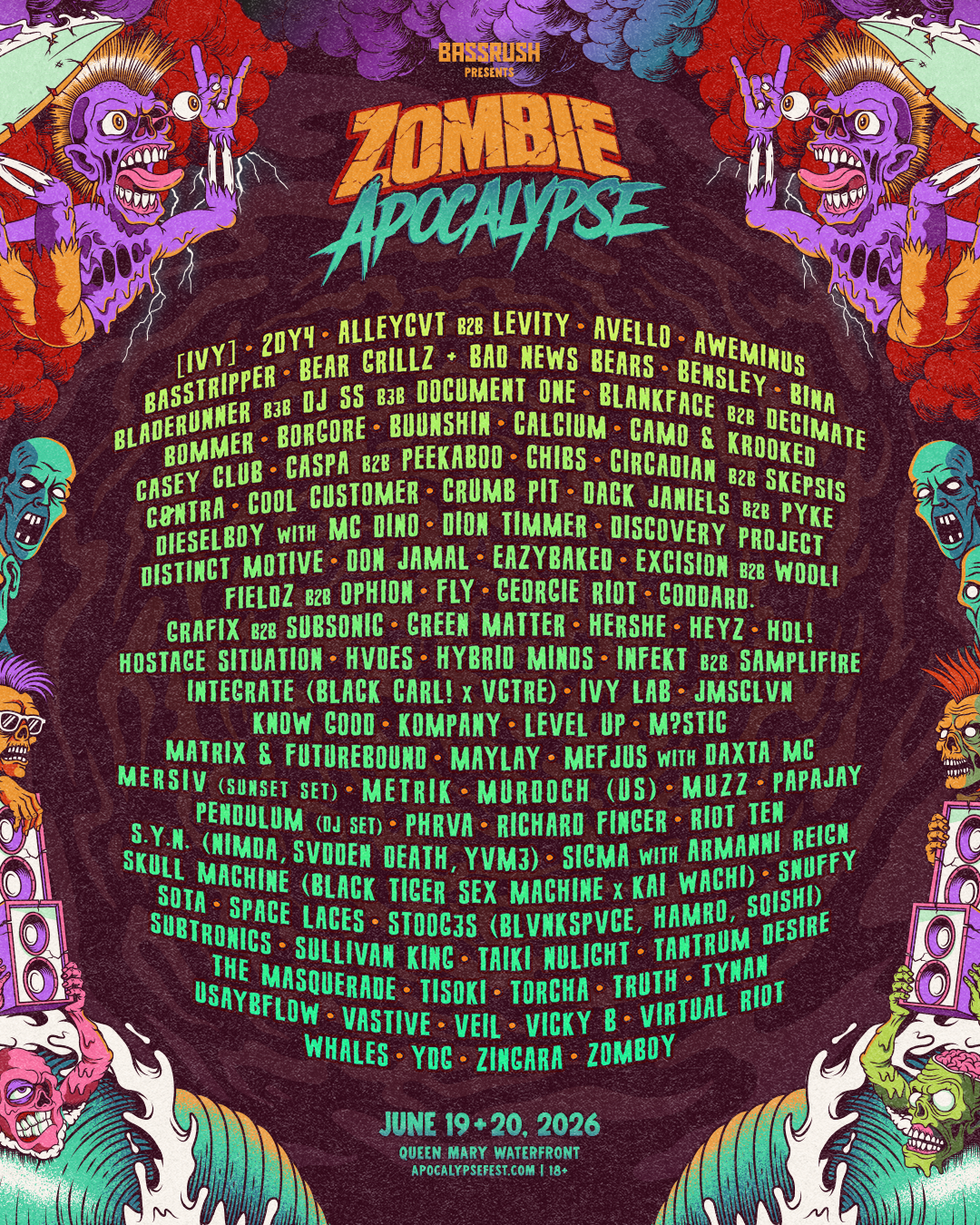 Zombie Apocalypse Festival 2026 poster